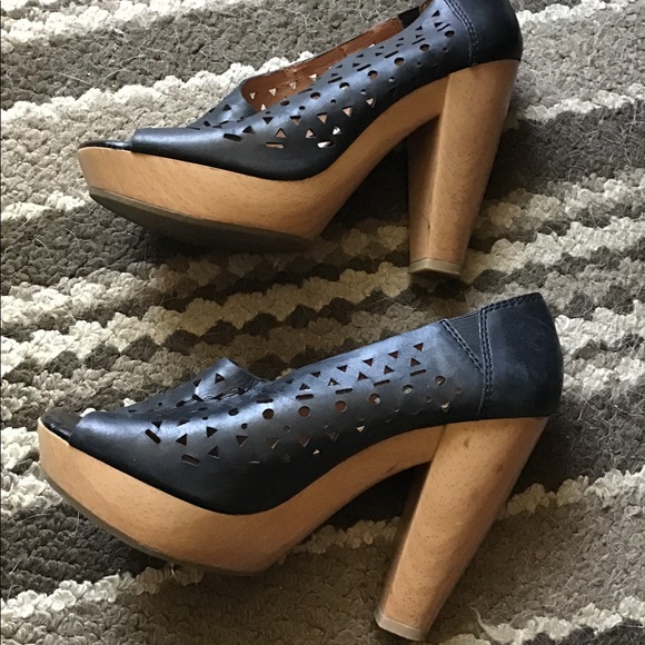 Lucky Brand | Shoes | Lucky Brand Platform Leather Shoes Euc Sz 9 Cute | Poshmark